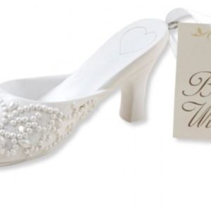 White Miniature Bridal Slipper