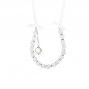 Crystal Beaded Horseshoe & Heart Charm