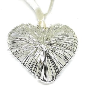 Silver Wire Bridal Heart