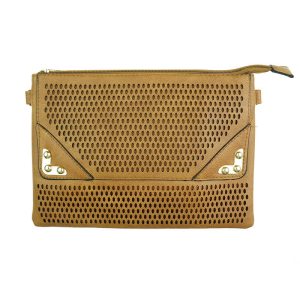 Tan Patterned Hand / Shoulder Bag