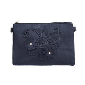 Black Daisy Delight Shoulder Bag