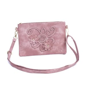 Pink Coral Daisy Delight Shoulder Bag