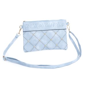 Sky Blue Crisscross Shoulder Bag