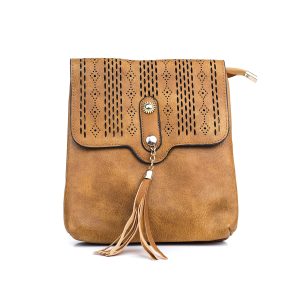 Rusty Sand Flap Studded Shoulder Bag