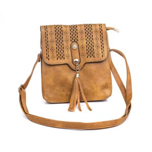 Rusty Sand Flap Studded Shoulder Bag