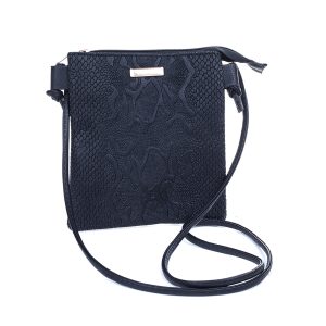 Black Snake Pattern Shoulder Bag