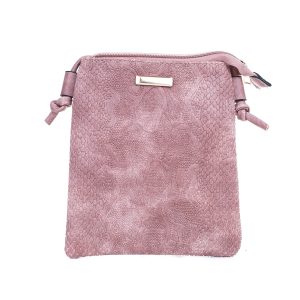 Dusky Pink Snake Design Shoulder Bag