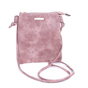 Dusky Pink Snake Design Shoulder Bag