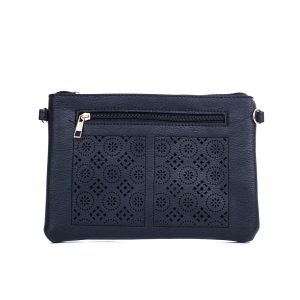 Black Patterned Crossbody Bag