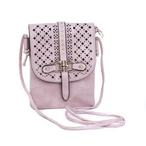 Pink Diamond Patterned Crossbody Bag