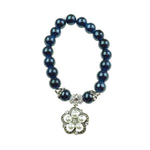 Flower Pendant & Glass Beaded Bracelet