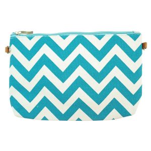 Aqua Zig Zag Cosmetic Bag