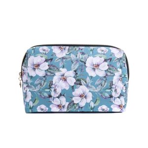 Spring Blossom & Teal Toiletry Bag