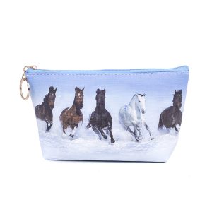 Five Galloping Stallions Cosmetic Bag