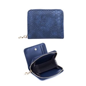 Snake like Navy Card Holder & Wallet
