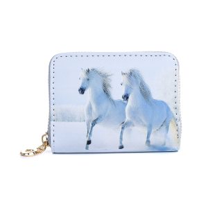Champagne Stallions Card Holder Wallet