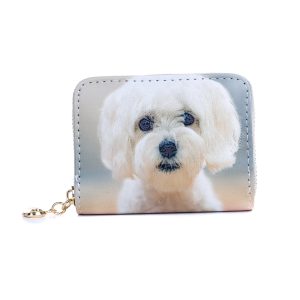 Cute Bichon Card Holder Wallet