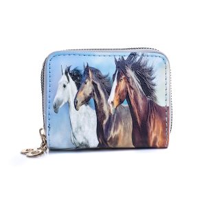 Three Wild Stallions Card Holder & Wallet