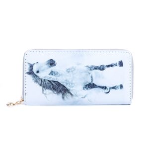 Dapple Grey Stallion Zipped Wallet