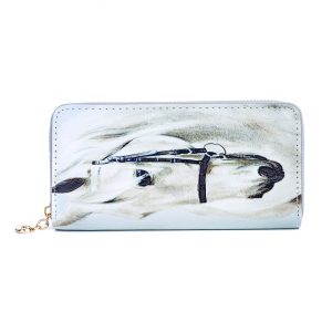 Champagne Stallion Face Zipped Wallet
