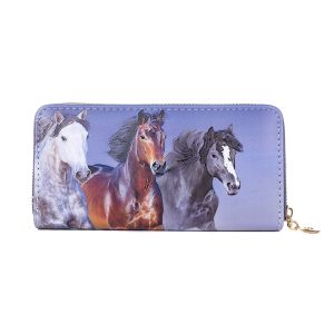 Three Stallions Zipped Wallet