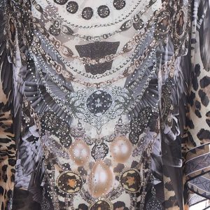 Kaftan – Brown & Tan with Diamantes