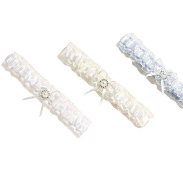 Organza Diamante & Pearl Garter - Image 2