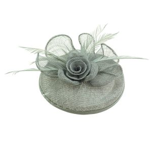 Designer Grey Fascinator Headpiece