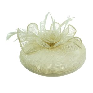 Designer Cream Fascinator Headpiece