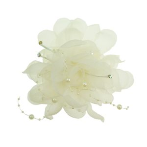 Cream Crystal Clip Fascinator