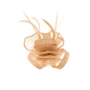 Designer Beige Fascinator Headpiece