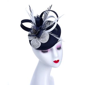 Elegant Designer Navy Fascinator Headpiece