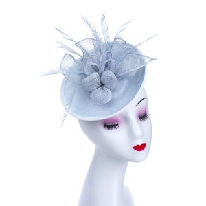 Designer Pale Blue Fascinator Headpiece