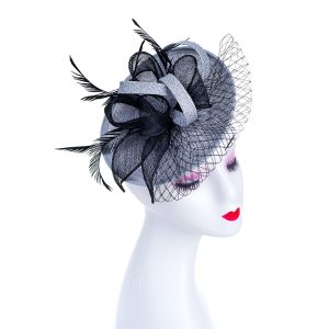 Luxurious Grey Fascinator Headpiece