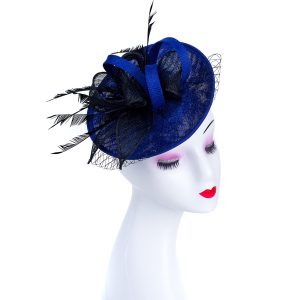 Luxurious Royal Blue Fascinator Headpiece