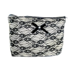 Lace with Diamante Toiletry Bag