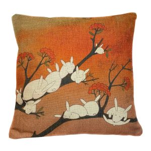 Bunnies in Tree Cushion – Orang