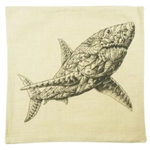 Artful Shark Cushion