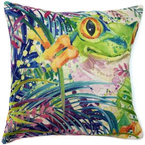 Frog in the Bushes Cushion