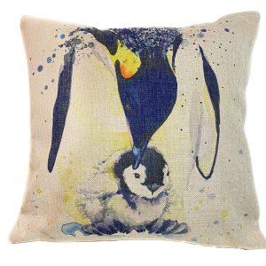 Mum & Baby Penguin Cushion