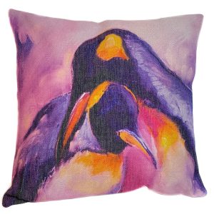 Cuddling Penguins Cushion