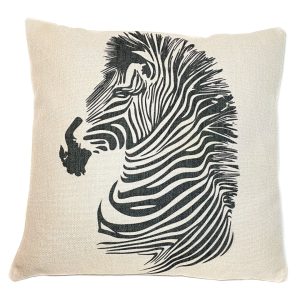 Zebra Head Profile Cushion