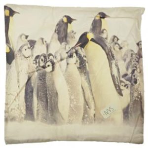 Group of Penguins Velvet Cushion