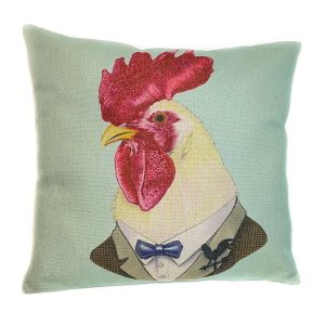 Bow Tie Rooster Cushion
