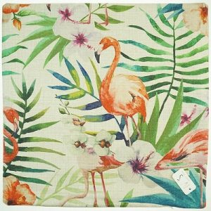 Flamingo & Leaves Cushion