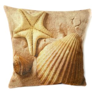 Scallop Shell & Starfish Cushion