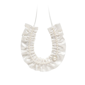 Satin Horseshoe with Pearl Beads & Diamante