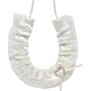 Satin Horseshoe with Heart Diamante