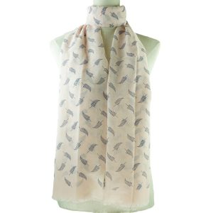 Pink Fern Design Scarf