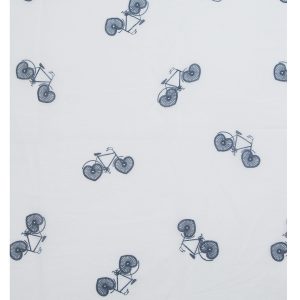 Scarf – Navy Bike with Heart Wheels